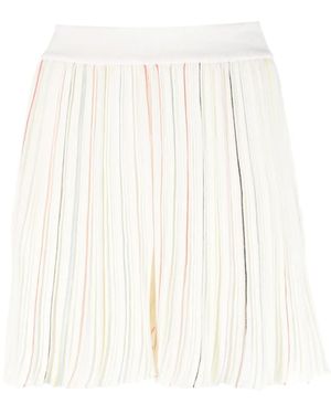 Sonia Rykiel Contrast-Stripe Pleated Shorts - White