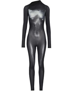 Jean Paul Gaultier Mono Largo Con Cuello Asimétrico - Negro