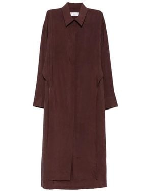 Christian Wijnants Delphi Long-Sleeve Shirt Midi Dress - Purple