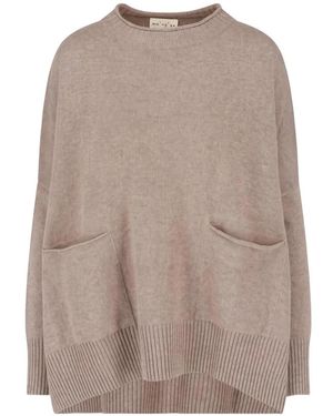 Ma'ry'ya Patch-Pocket Sweater - Brown