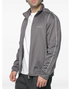 ARMANI EXCHANGE Piped-Trim Zip-Up Jacket - Grey