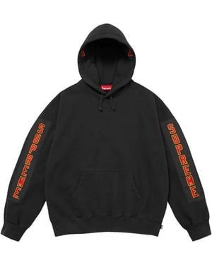 Supreme Logo-Patch Hoodie - Black