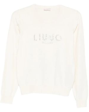 Liu Jo Pullover mit Logo-Detail - Weiß