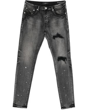 Purple Brand P001 Plaid Patch Trousers - Grey