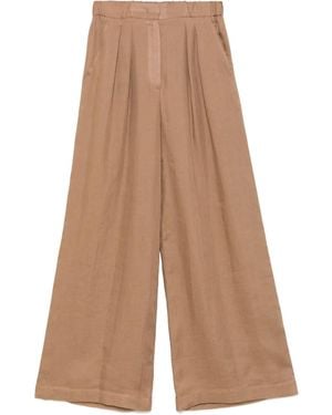 Lorena Antoniazzi Pleat-Detailing Trousers - Natural
