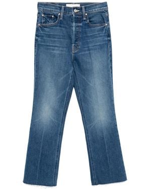 Mother The Tripper Ankle Fray Jeans - Blue
