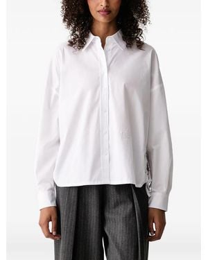 Joop! Logo-Patch Drawstring-Side Shirt - White