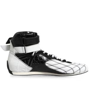 Dolce & Gabbana Quilted Touch-Strap Trainers - White