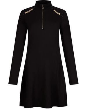 Liu Jo ハーフジップ ニットドレス - ブラック