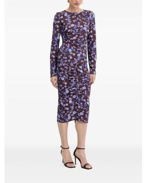 Patrizia Pepe Floral-Print Midi Skirt - Blue