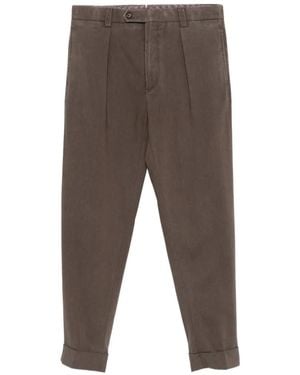 Berwich Pantalon Chiaia À Plis - Grey