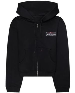PROTOTYPES Logo-Patch Zip-Up Hoodie - Black