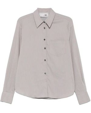 THE M.. Striped Button-Down Shirt - Grey