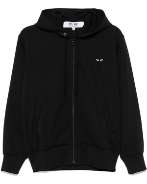 COMME DES GARÇONS PLAY ハートパッチ ジップパーカー - ブラック
