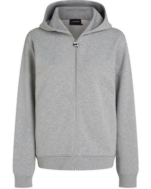 KARL LAGERFELD Hoodie Ikon À Fermeture Zippée - Gray