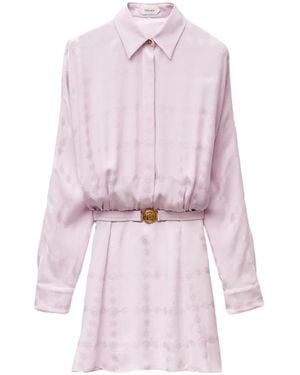 Versace Jacquard Silk Crêpe Satin Mini Dress - Pink