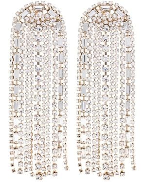 Rosantica Crystal-Embellished Drop Earrings - White