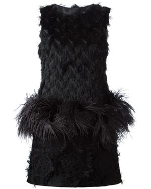 Lanvin Feather Dress - Negro