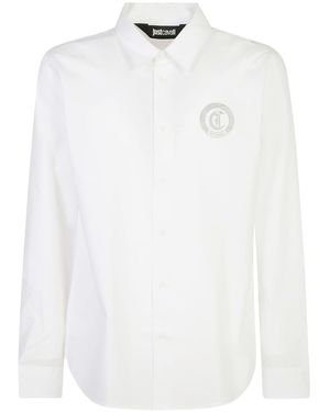 Just Cavalli Logo-Print Cotton Shirt - White