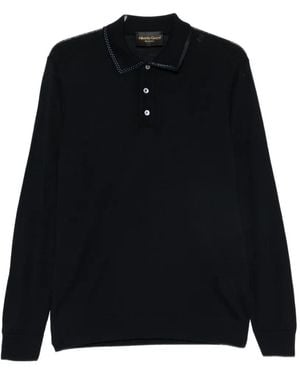 Alberto Gozzi Contrast-Stitched Wool Jumper - Black