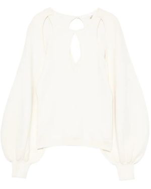 Chloé Puffärmel-Pullover Mit Cut-Out - Weiß