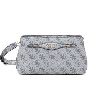 Guess Mini Katya 4G Logo Crossbody Bag - Gray
