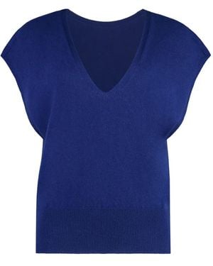 Malo Knitted Vest - Blue