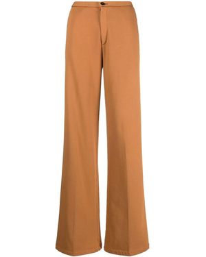 forte_forte High-Rise Wide-Leg Pants - Brown