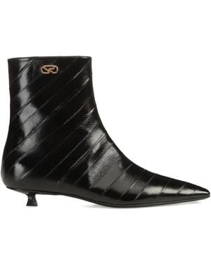 Sergio Rossi 25Mm Surge Leather Boots - Black