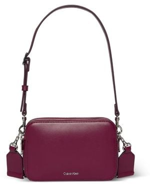 Calvin Klein Zip Shoulder Bag - Purple