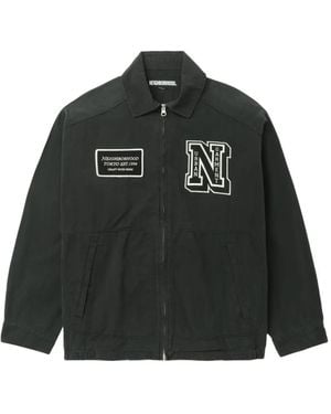 Neighborhood Giacca Con Zip E Logo - Nero