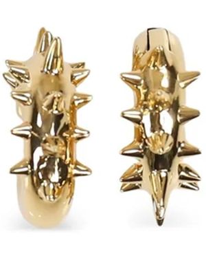 ALAN CROCETTI Spike-Embellished Hoop Earrings - Metallic