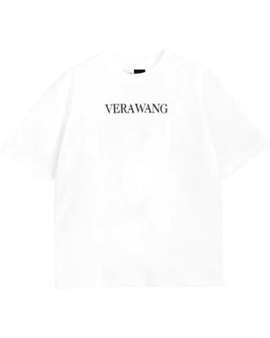 Vera Wang T-Shirt En Coton À Logo Imprimé - White