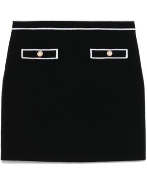 Alice + Olivia Kipp Knit Mini Skirt With Pockets - Black