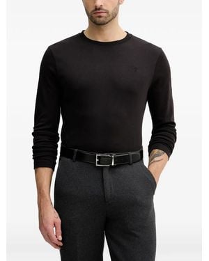 Joop! T-Shirt Pino À Manches Longues Et Logo Brodé - Black