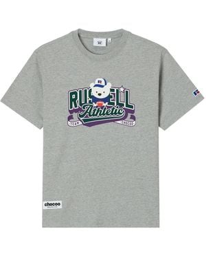 Chocoolate Graphic-Print Cotton T-Shirt - Grey