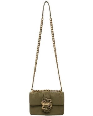 Just Cavalli Snake-Plaque Shoulder Bag - Natural
