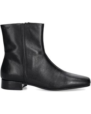 Vagabond Shoemakers 70Mm Mona Zip-Detail Square-Toe Boots - Black