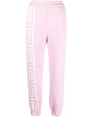 Versace Greca-Print Track Pants - Pink