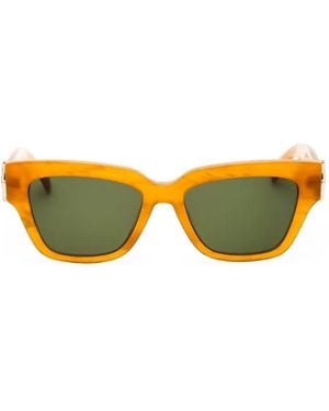 Longchamp Rectangle-Frame Sunglasses - Yellow