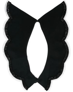 N°21 Cuello con aplique de cuentas - Negro