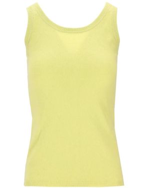 LA ROSE Ribbed-Knit Tank Top - Yellow