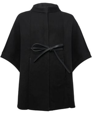 Franzese Collection Belted Cape - Black