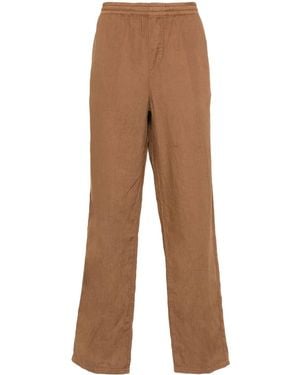 Aspesi ストレート リネンパンツ - ブラウン