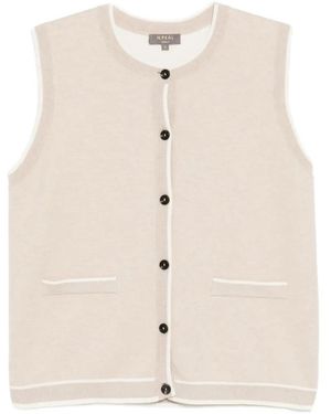 N.Peal Cashmere Double-Faced Cardigan - White