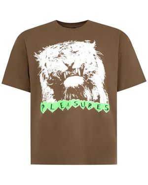 Pleasures Grin Graphic T-Shirt - Brown