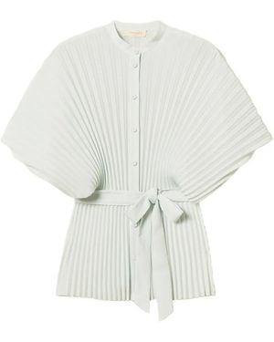 Twinset Pleated Tie-Waist Shirt - White