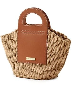 Melissa Odabash Torcello Magnetic-Closure Tote Bag - Brown