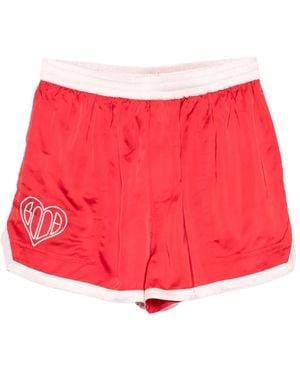 Bode Heart Deco Shorts - Red