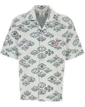 CASABLANCA Embroidered Jacquard Shirt - グレー